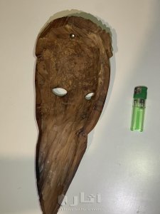 قناع خشب صناعة يدوية خشب قديم وثقيل