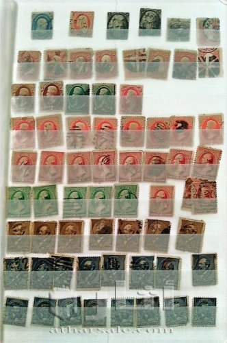 البوم امريكي يحتوي اكثر من 400 طابع اصلي بداية من 1861