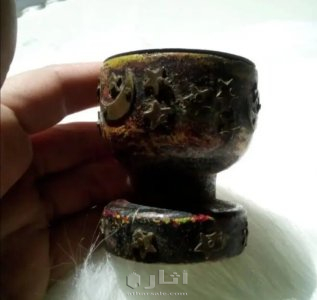 كأس خشبي قديم حجم انتيك 6