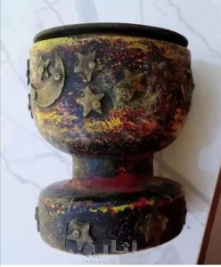 كأس خشبي قديم حجم انتيك 4