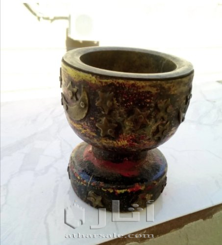 كأس خشبي قديم حجم انتيك