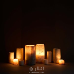 حوامل شموع من المرمر المصري القديم - يدوي الصنع 100% 10