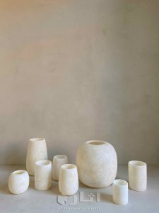 حوامل شموع من المرمر المصري القديم - يدوي الصنع 100% 5