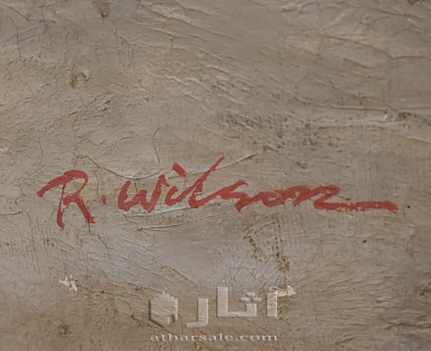 لوحة زيتية قديمة موقعة