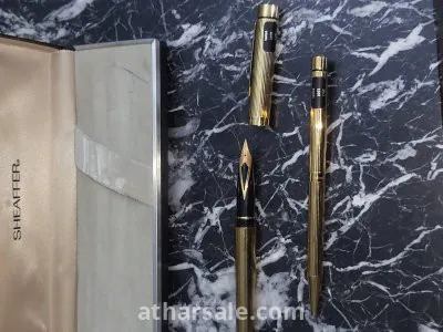 طقم أقلام شيفر مطلي بالذهب 3