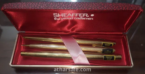 3 أقلام شيفر مطلي بالذهب