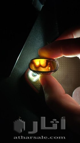 حجر عقيق طبيعي مية بالمية بلفظ الجلالة مع شهادته