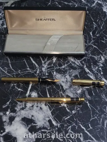 طقم أقلام شيفر مطلي بالذهب