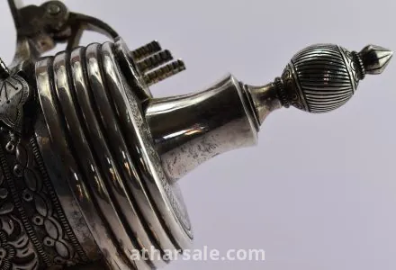 دلة قهوة عربية خليجية من الفضة الخالصة المختومة 4