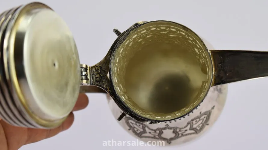 دلة قهوة عربية خليجية من الفضة الخالصة المختومة