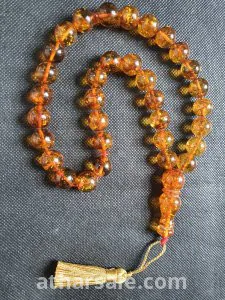 سبحة كهرب بولندي شوائبي شفاف 59.72غم 6