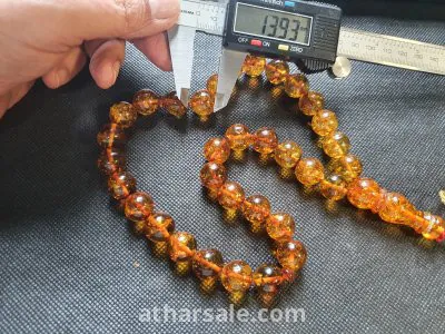 سبحة كهرب بولندي شوائبي شفاف 59.72غم