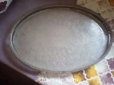 صينية قديمة من الفضة الحرة عمل يهودي 7