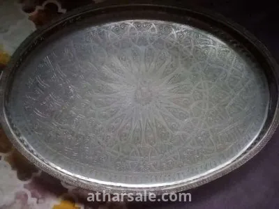 صينية قديمة من الفضة الحرة عمل يهودي 6