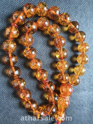 سبحة كهرب بولندي شوائبي شفاف 59.72غم