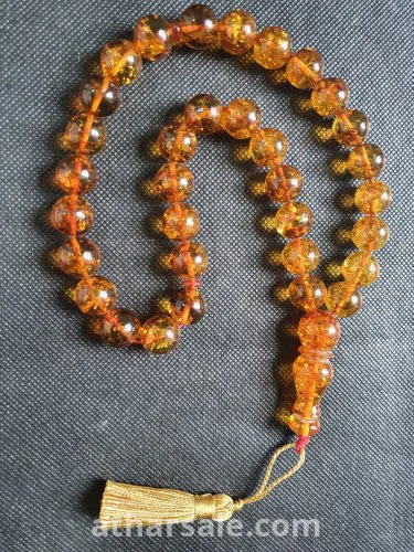 سبحة كهرب بولندي شوائبي شفاف 59.72غم