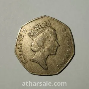 عمله نادره للملكه اليزابيث الثانية ٥٠ بينس الحاله ممتازه