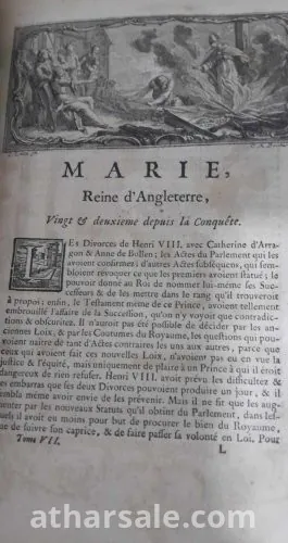 تاريخ إنجلترا طبعة ملكيه  للمؤرخ الفرنسى رابين دى ثويراس 1724