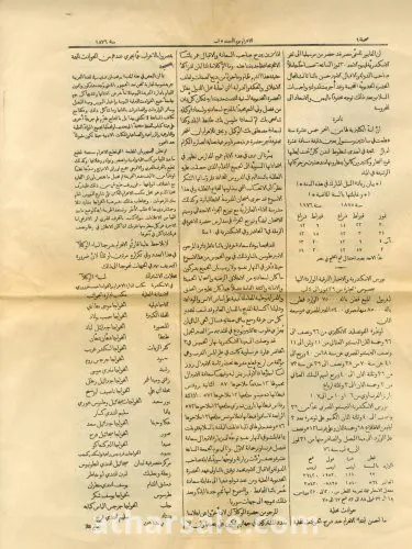 أول عدد من جريدة الأهرام المصريه 5 أغسطس 1876 - عدد أثرى - حاله ممتازه