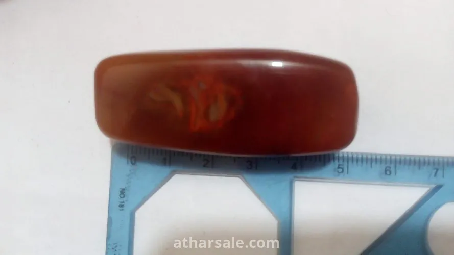 حجر العقيق  أحمر  حجم  5 سم