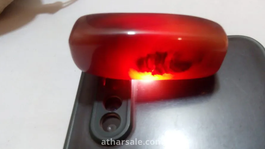 حجر العقيق  أحمر  حجم  5 سم