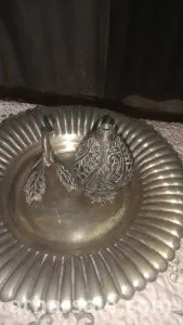 زجاجه عطر من النحاس والفضة 3