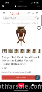 Handmade Carved Wood French Polynesian Stands