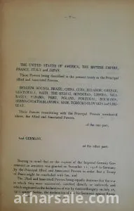 شروط  السلام او معاهدة فرساى لانهاء الحرب العالميه الاولى 8