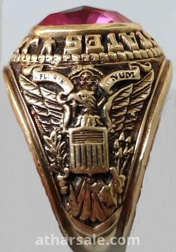 خاتم دهب يحمل شعار القوات الأمريكية