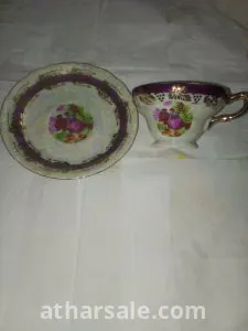 طقم شاي صيني + اطباق تقديم الحلوي 5