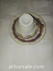 طقم شاي صيني + اطباق تقديم الحلوي 4