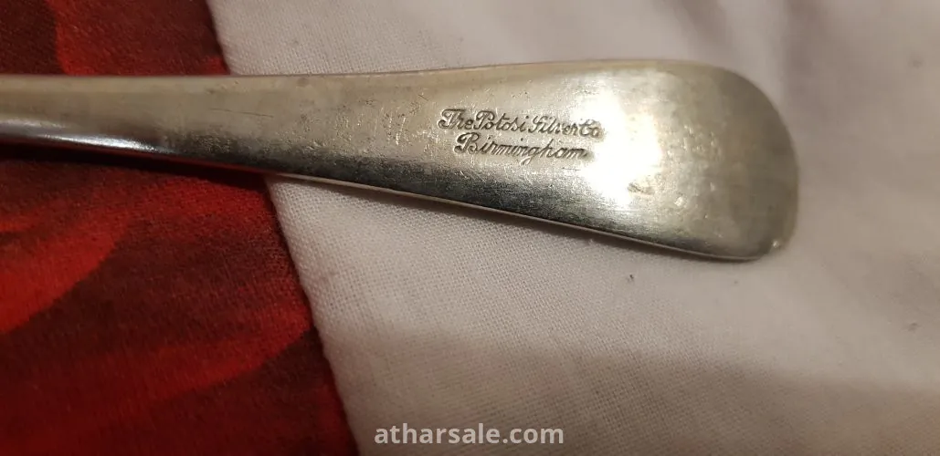 شوكة فضة إنتاج ١٨٨٠ ماركة the potosi silver co birmingham