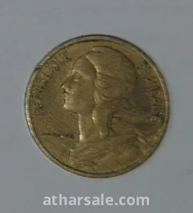moneta, francja, 5 centimes, 1966 / 20 cent République fédérale d'Allemagne . / 20 Euro Cent Coins Spain 1999 .