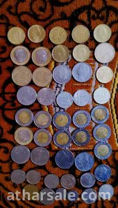 عملات ايطالي واسباني وامريكي ون سنت وروماني الماني من عام1957م حتى عام 1988