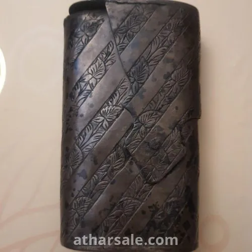 علبة سجائر فضة نقش يدوي عمرها اكثر من مئة عام