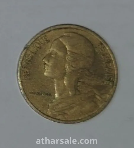 moneta, francja, 5 centimes, 1966 / 20 cent République fédérale d'Allemagne . / 20 Euro Cent Coins Spain 1999 .