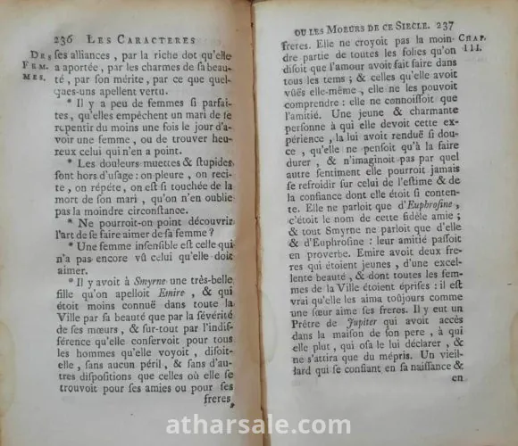 شخصيات ثيوفراسطس طبعة 1739