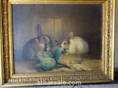 لوحة فنية قديمة للفنان الفرنسي ليو دارييات (Léo darriet)