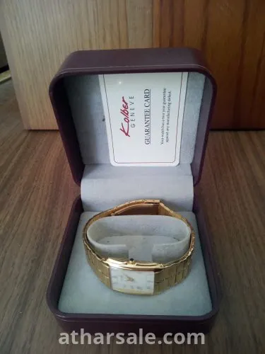 Kolber Geneve. K-8200. 5M. water resistant. 18K GOLD. electro plated.