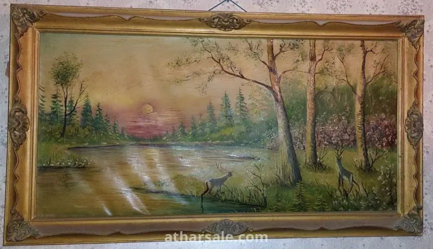 تابلوة منظر طبيعى من اربيعنيات القرن الماضى