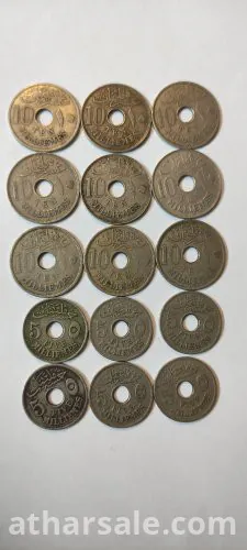 عملات السلطان حسين كامل 10. 5 مليم