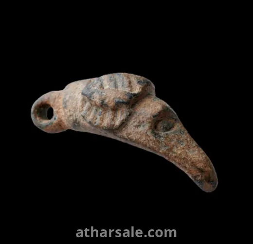 A bronze pendant dating back to the Roman era symbolizing the zodiac sign Aries
