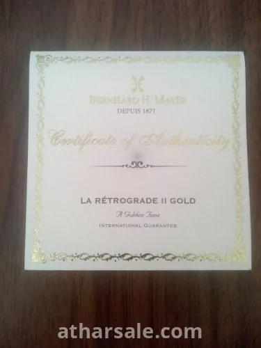 FS Bernhard H. Mayer la Retrogrande Watch II Gold - لأعلى سعر