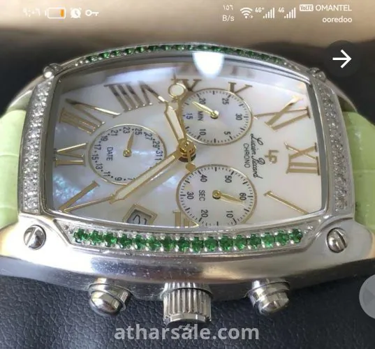 ساعة الماس كرستال ياقوتي