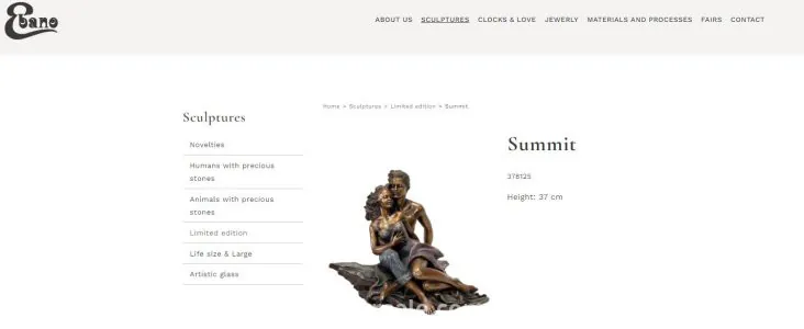 تمثال برونزي بإصدار محدود.  باسم Summit من Ebano  أسبانيا 3