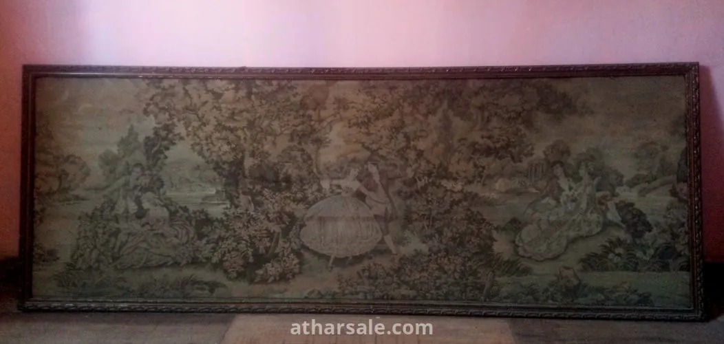 لوحتين جوبلان 2 متر الكبيره و 70 سم الصغيره جوبلان قديم مر عليه زمن بحاله ممتازة
