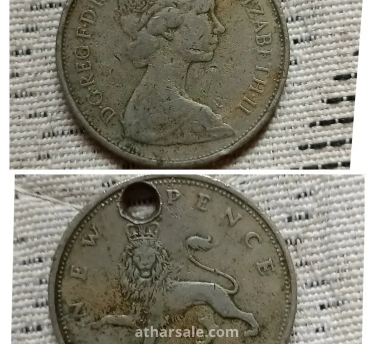 10بينس للملكه اليزابيث قطعه نادره 1969