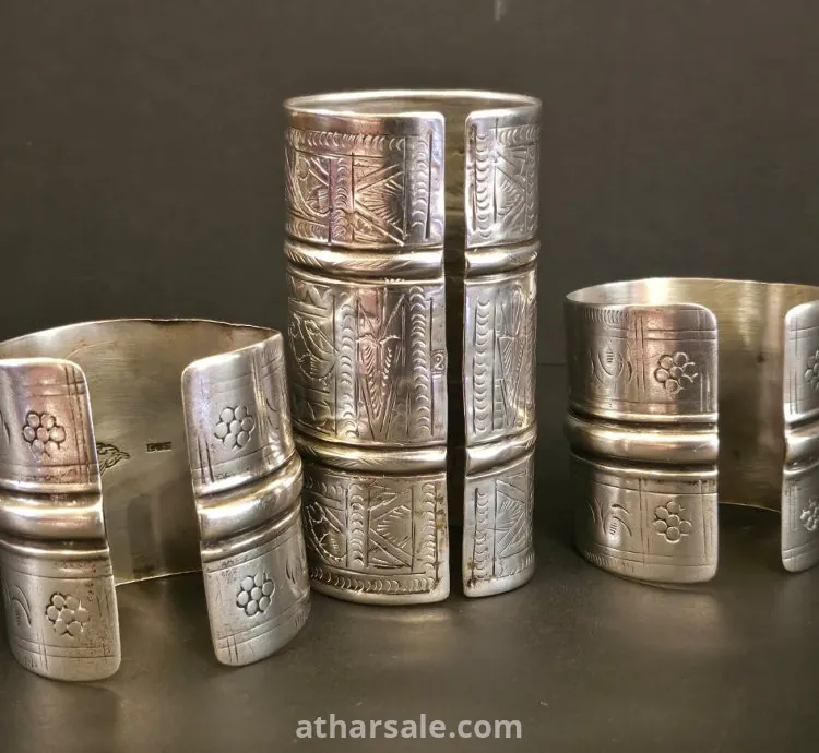 Ancient old silver bracelets