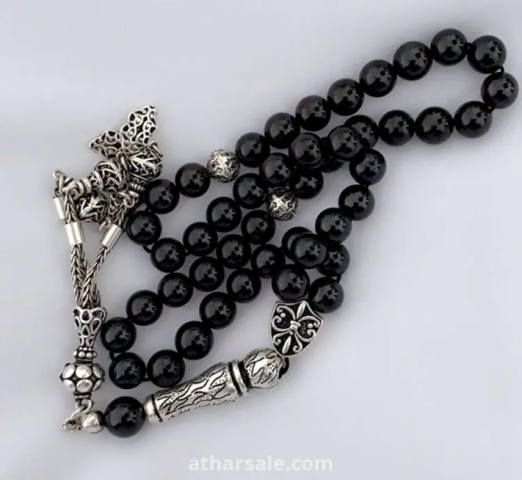 سبحة من حجر الجرانيت الاحمر