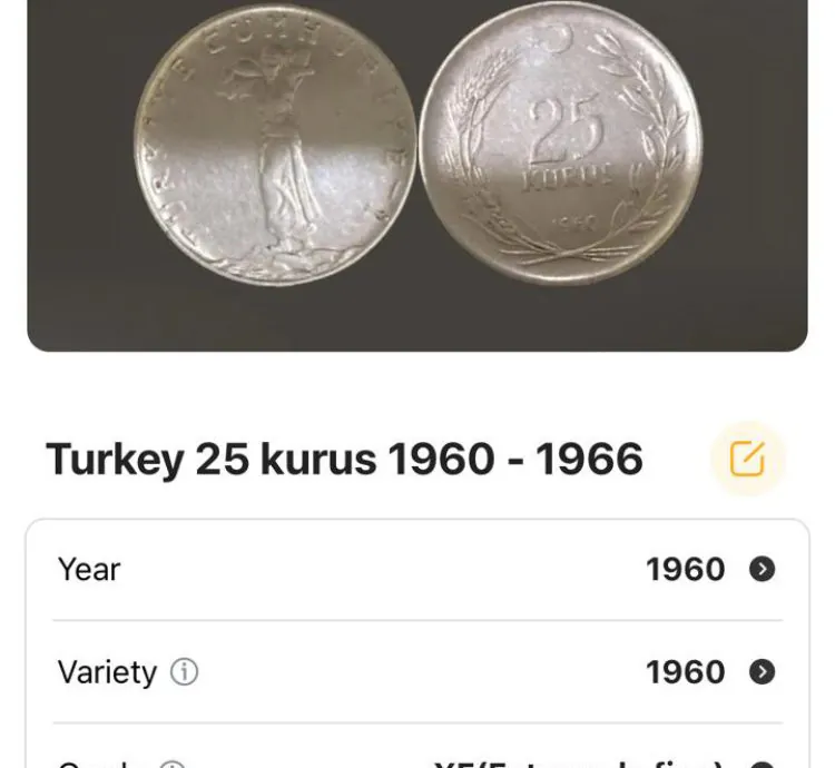 عملة تركية 1960